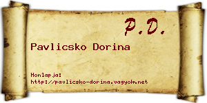 Pavlicsko Dorina névjegykártya